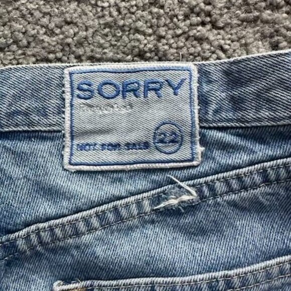 Rare One-of-a-kind pair of Sorry Not For Sale Sample Jeans - Size 30 x 33 OOAK - Picture 11 of 12